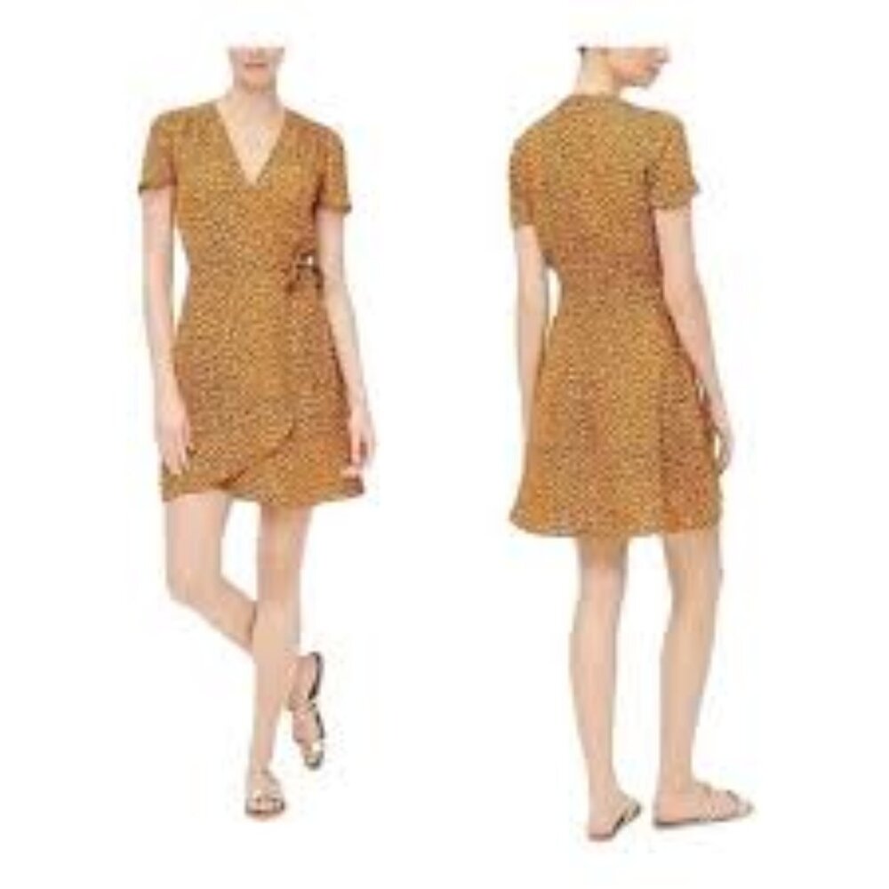 Leopard print wrap around dress